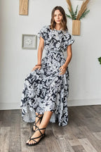 Women's Skirt & Top Set Skirt & Top Set - Lightweight Tropical Print - Matching Outfit