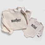 Gothic Mother & Mini Embroidered Matching Sweatshirts