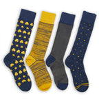 Navy and Gold Dress Socks 4 Pack