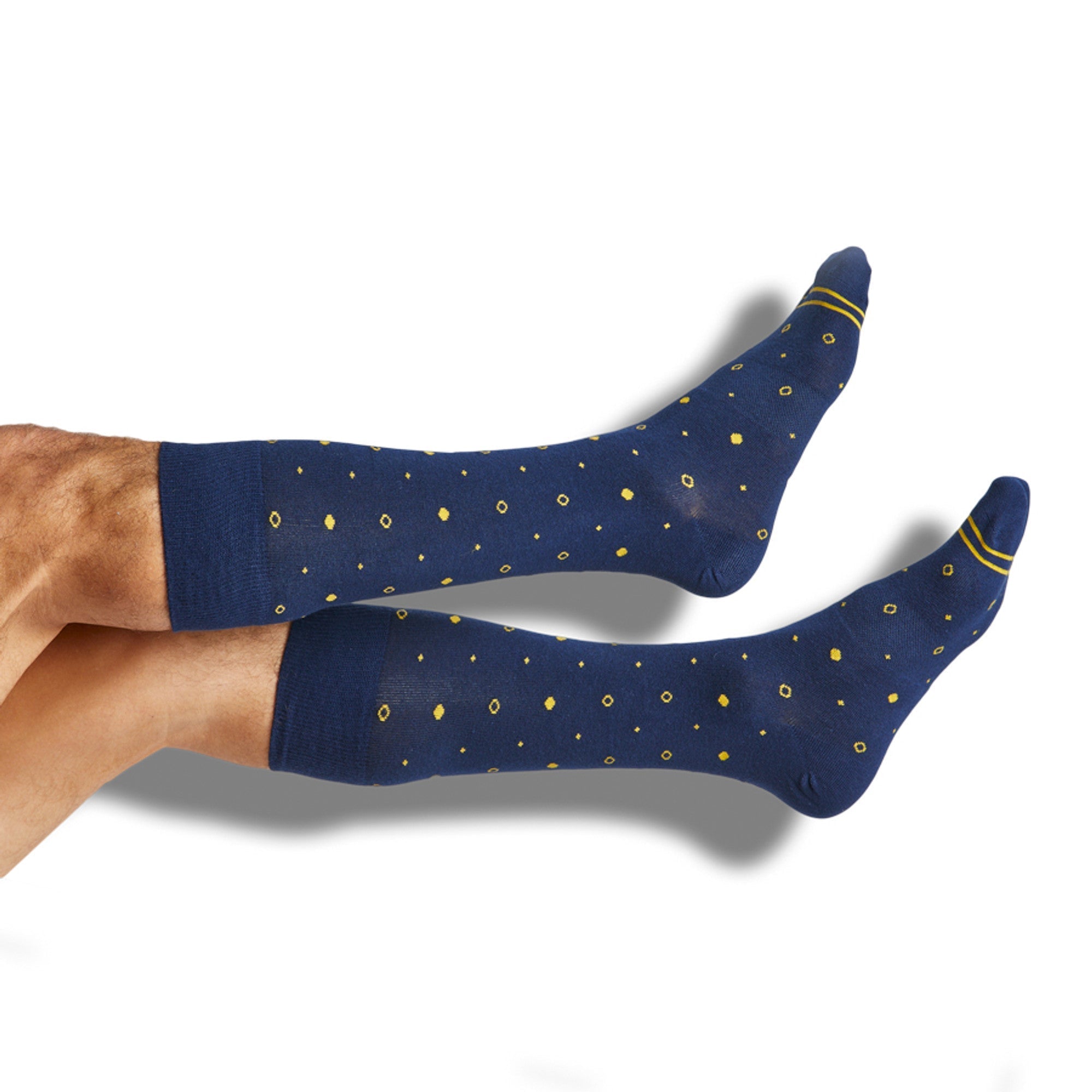 Navy and Gold Dress Socks 4 Pack
