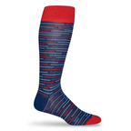 Navy Broken Stripes Dress Socks