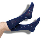 Navy Chicklet Dress Socks