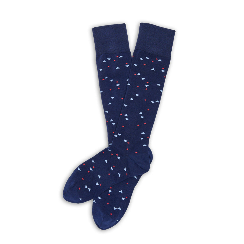 Navy Chicklet Dress Socks