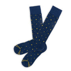 Navy / Gold Mixed Dot Dress Socks