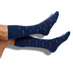 Navy Hotty Toddy Dress Socks