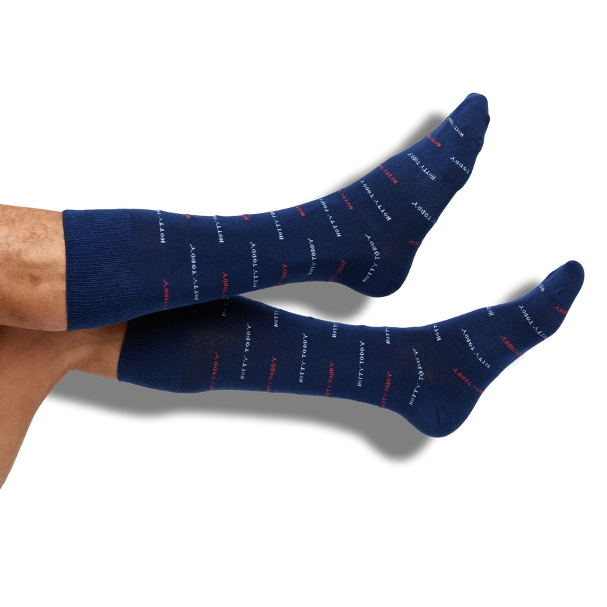 Navy Hotty Toddy Dress Socks