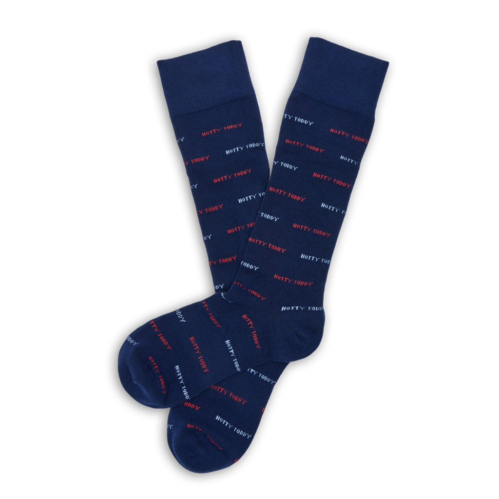 Navy Hotty Toddy Dress Socks