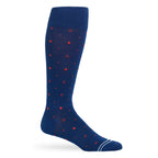 Navy Mixed Dot Dress Socks