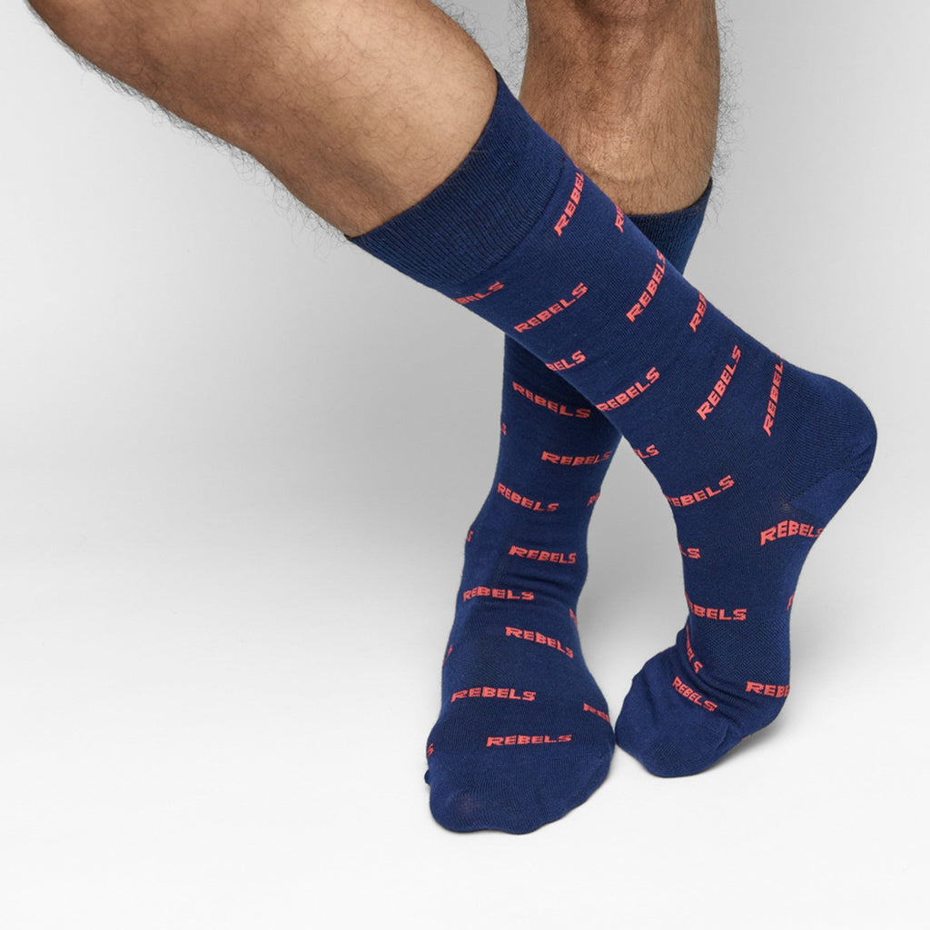 Navy Rebel Dress Socks