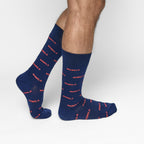Navy Rebel Dress Socks