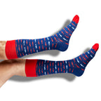 Navy Shark Socks