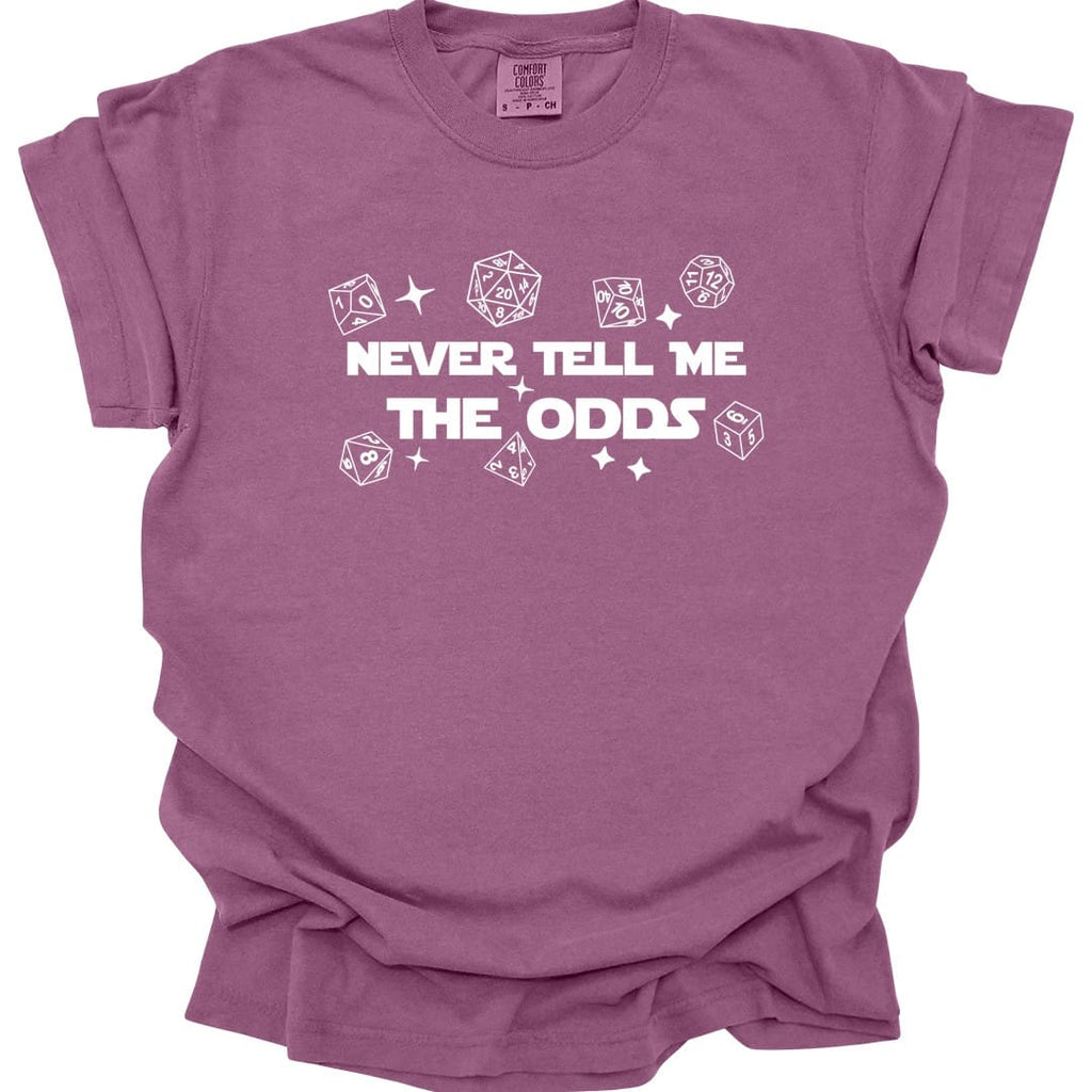 Never Tell Me The Odds D&D T-Shirt - Comfort Colors