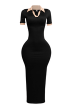 Not So Casual Collar neck Short Sleeve Maxi Dress