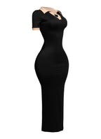 Not So Casual Collar neck Short Sleeve Maxi Dress