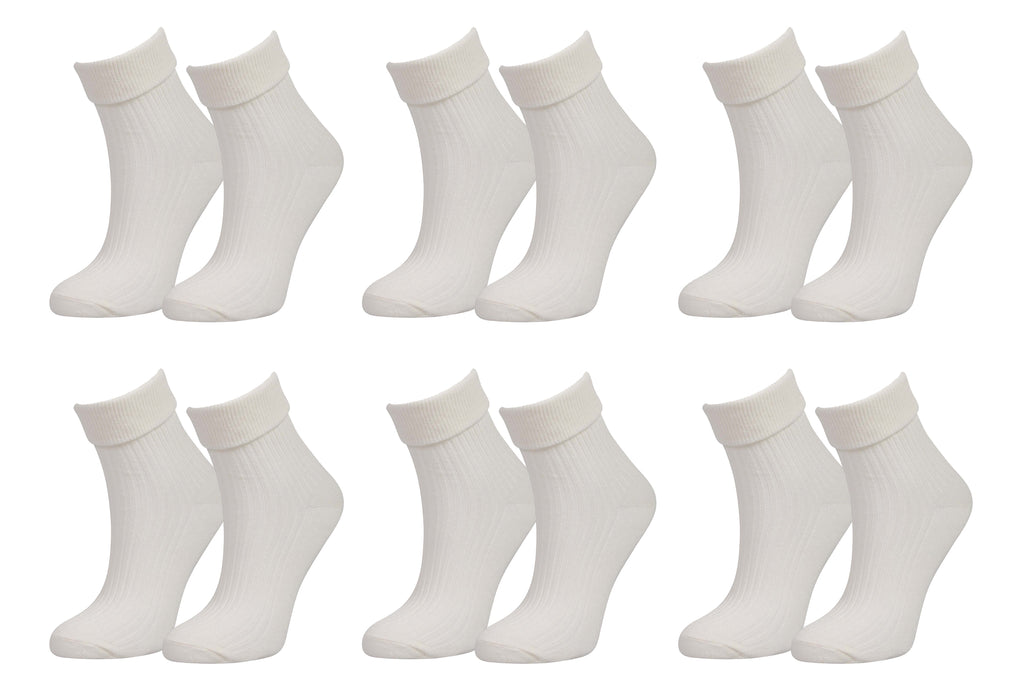 98% Organic Cotton Luxury Women's Socks 6-Pack.