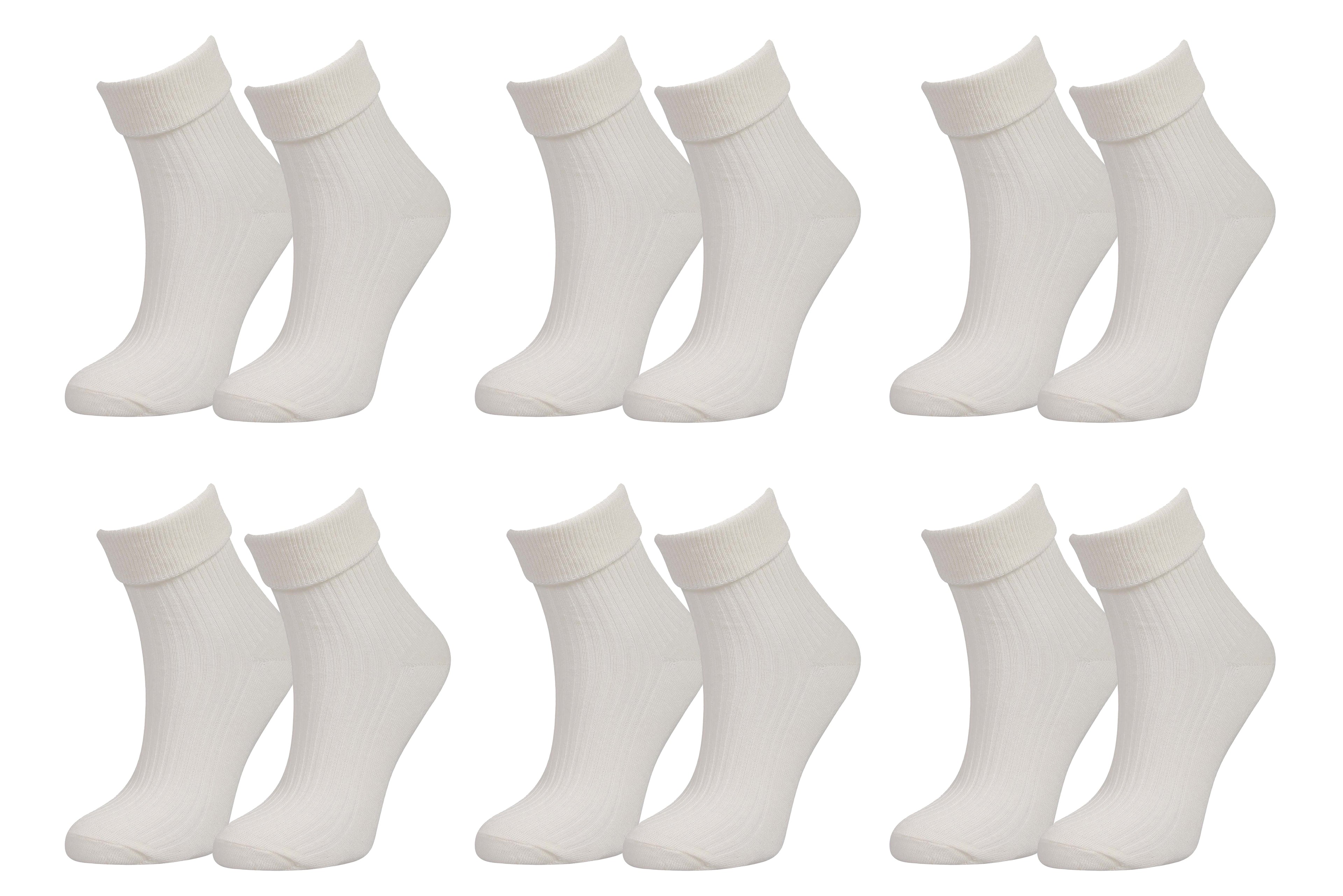98% Organic Cotton Luxury Women's Socks 6-Pack.