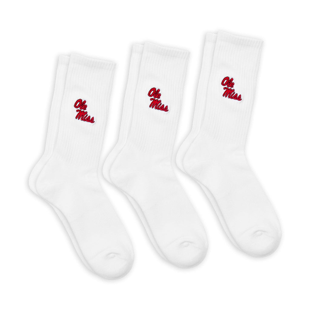 Ole Miss Campus Crew Socks 3-Pack