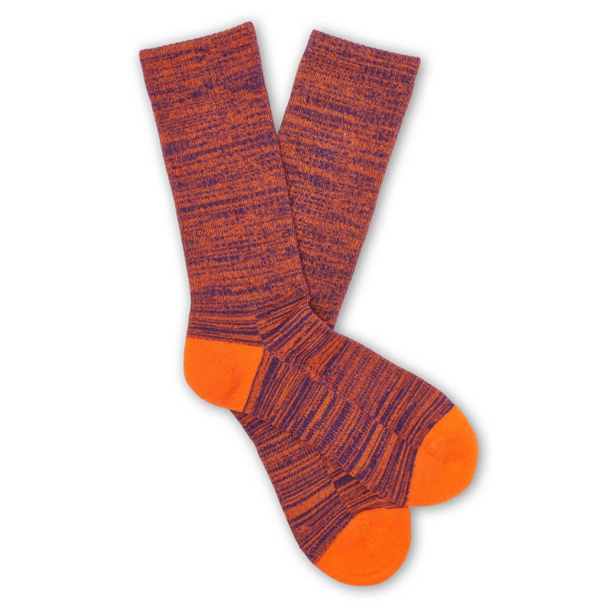 Orange Marl Casual Socks