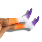 Orange / Purple Dip Casual Socks