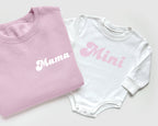 Custom Light Pink and White Mommy and Me Outfits