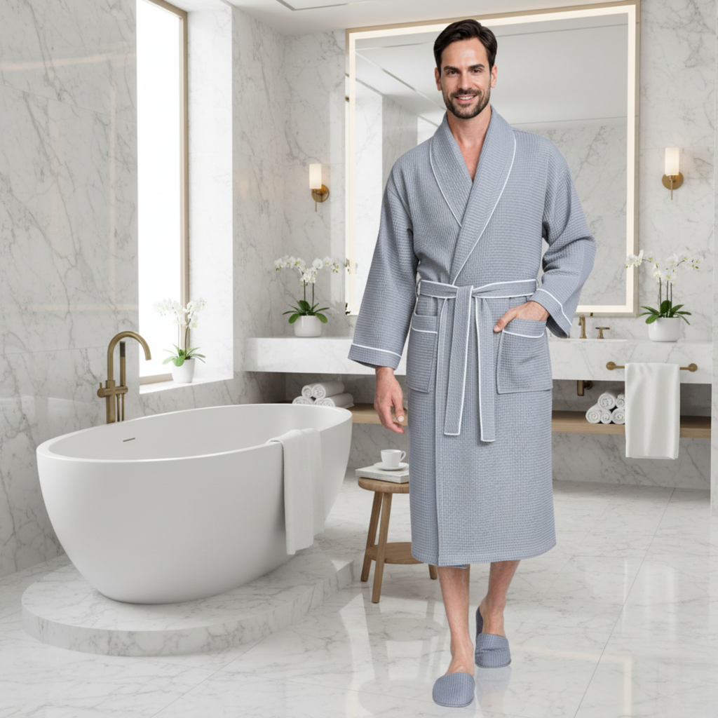 Premium Robe Premium Waffle Piping Robe for Men – Wardrobecrush