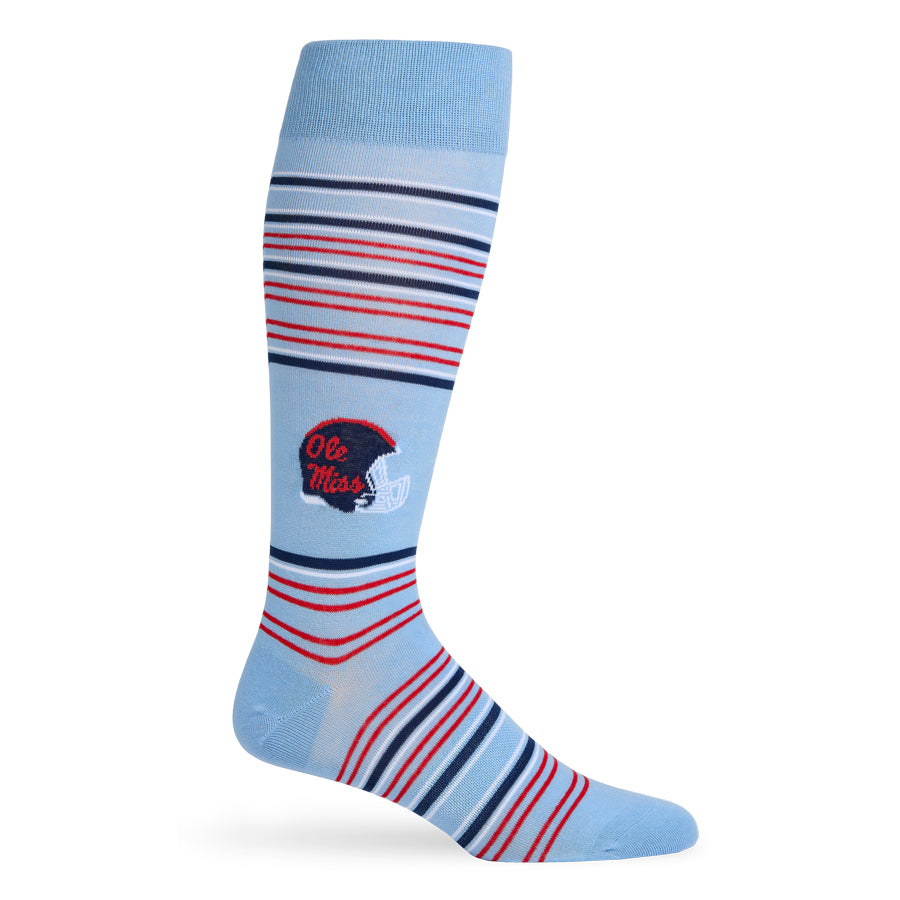 Powder Ole Miss Helmet Dress Socks