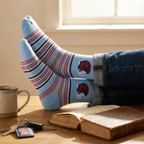 Powder Ole Miss Helmet Dress Socks