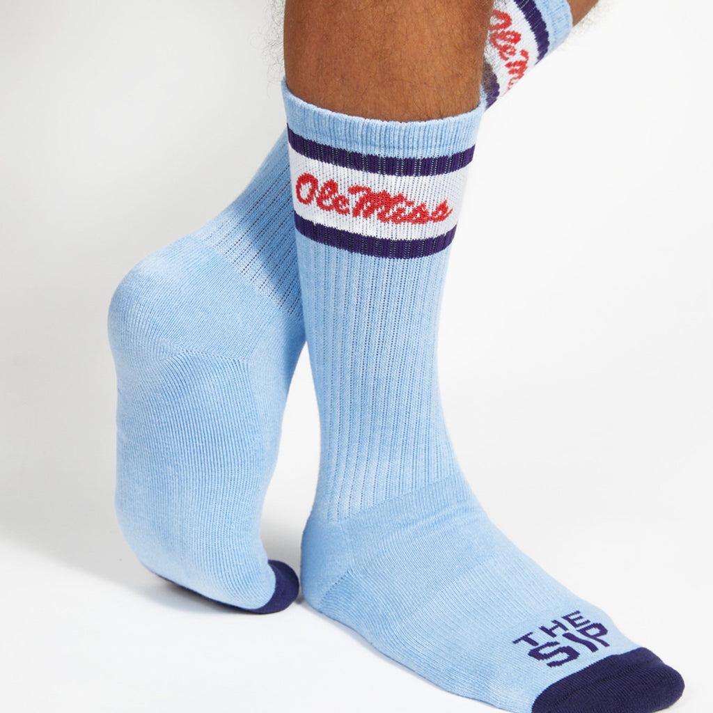 Powder Retro Script Casual Crew Socks