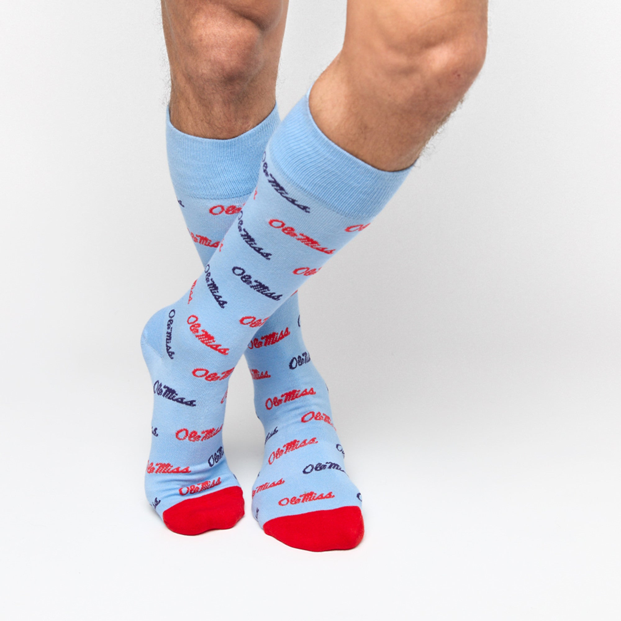 Powder Script Ole Miss Dress Socks