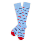 Powder Script Ole Miss Dress Socks