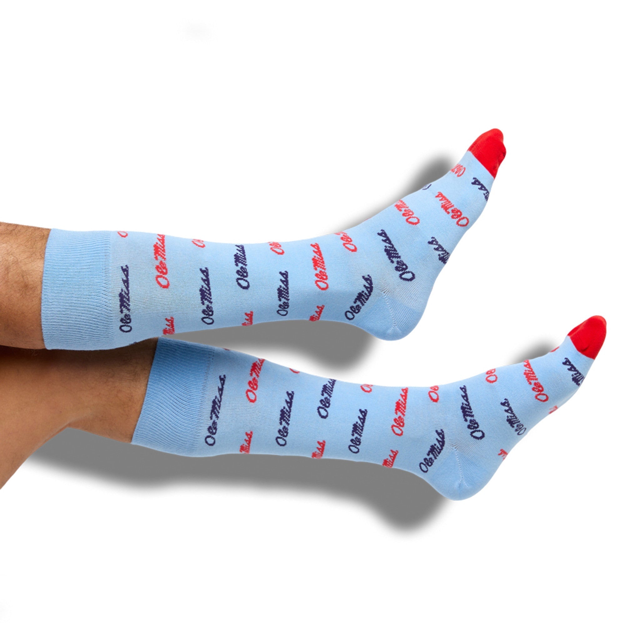 Powder Script Ole Miss Dress Socks