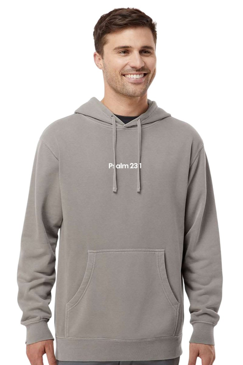Psalm 23:1 Unisex Pigment-Dyed Hoodie Sweatshirt