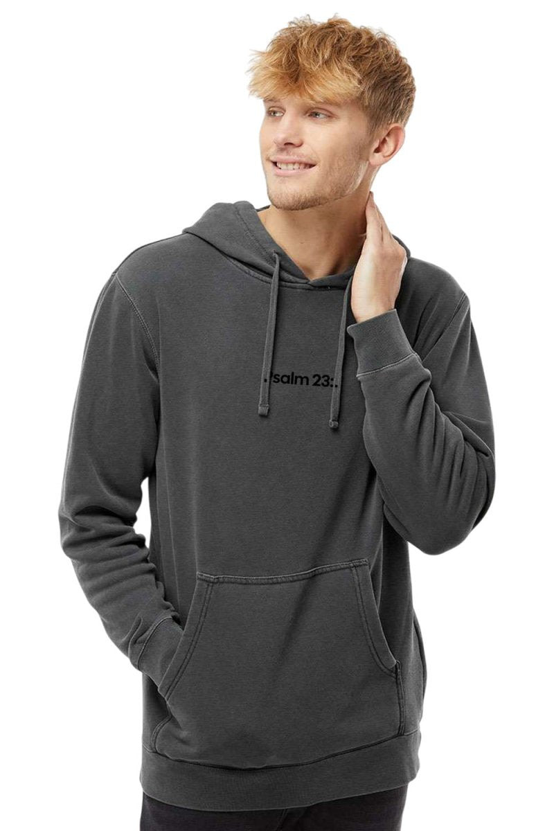 Psalm 23:1 Unisex Pigment-Dyed Hoodie Sweatshirt