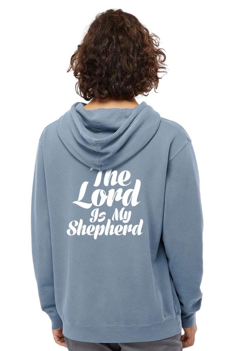 Psalm 23:1 Unisex Pigment-Dyed Hoodie Sweatshirt