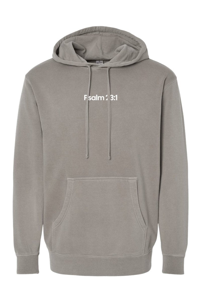 Psalm 23:1 Unisex Pigment-Dyed Hoodie Sweatshirt
