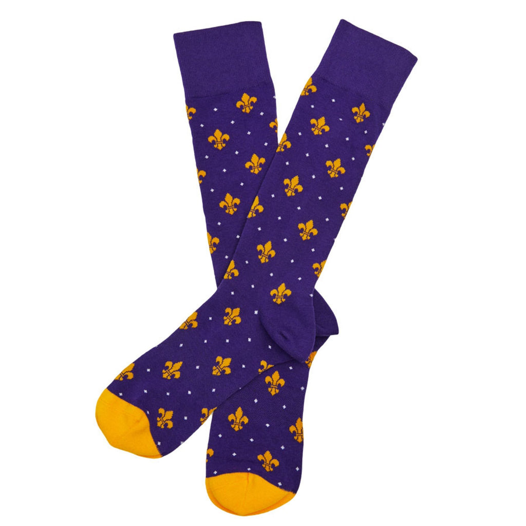 Purple and Gold - Fleur de lis