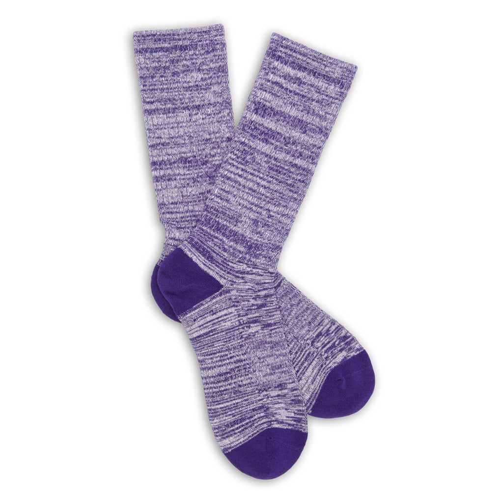 Purple / White Marl Casual Socks