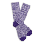 Purple / White Marl Casual Socks