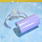 Sublimation 12oz Blank White, Pink, Blue, Purple, Silver Glitter Holographic Sippy Cup Stainless Drinking Tumbler