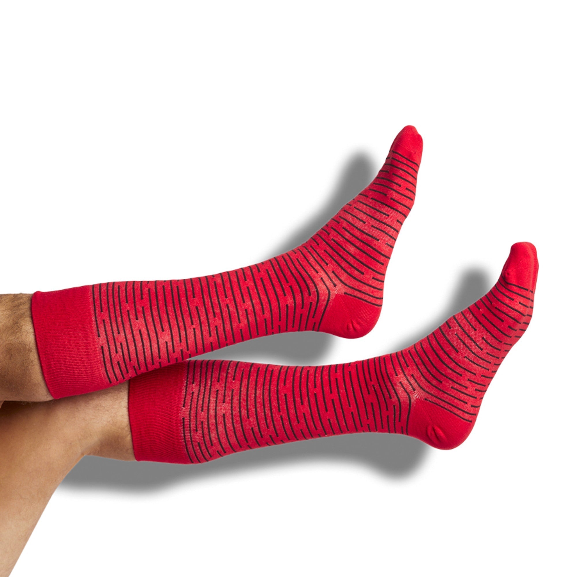 Red / Black Dress Socks 4 Pack