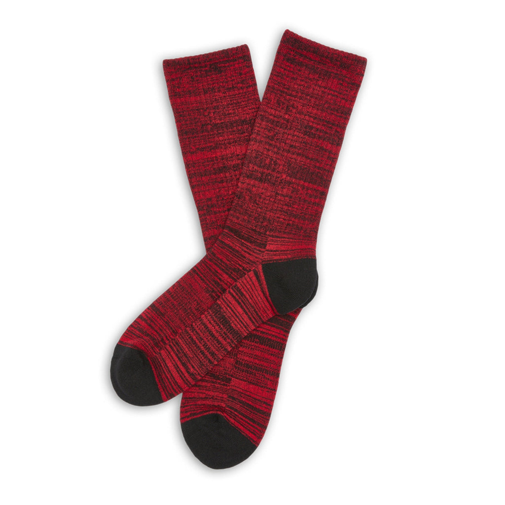 Red / Black Marl Casual Socks