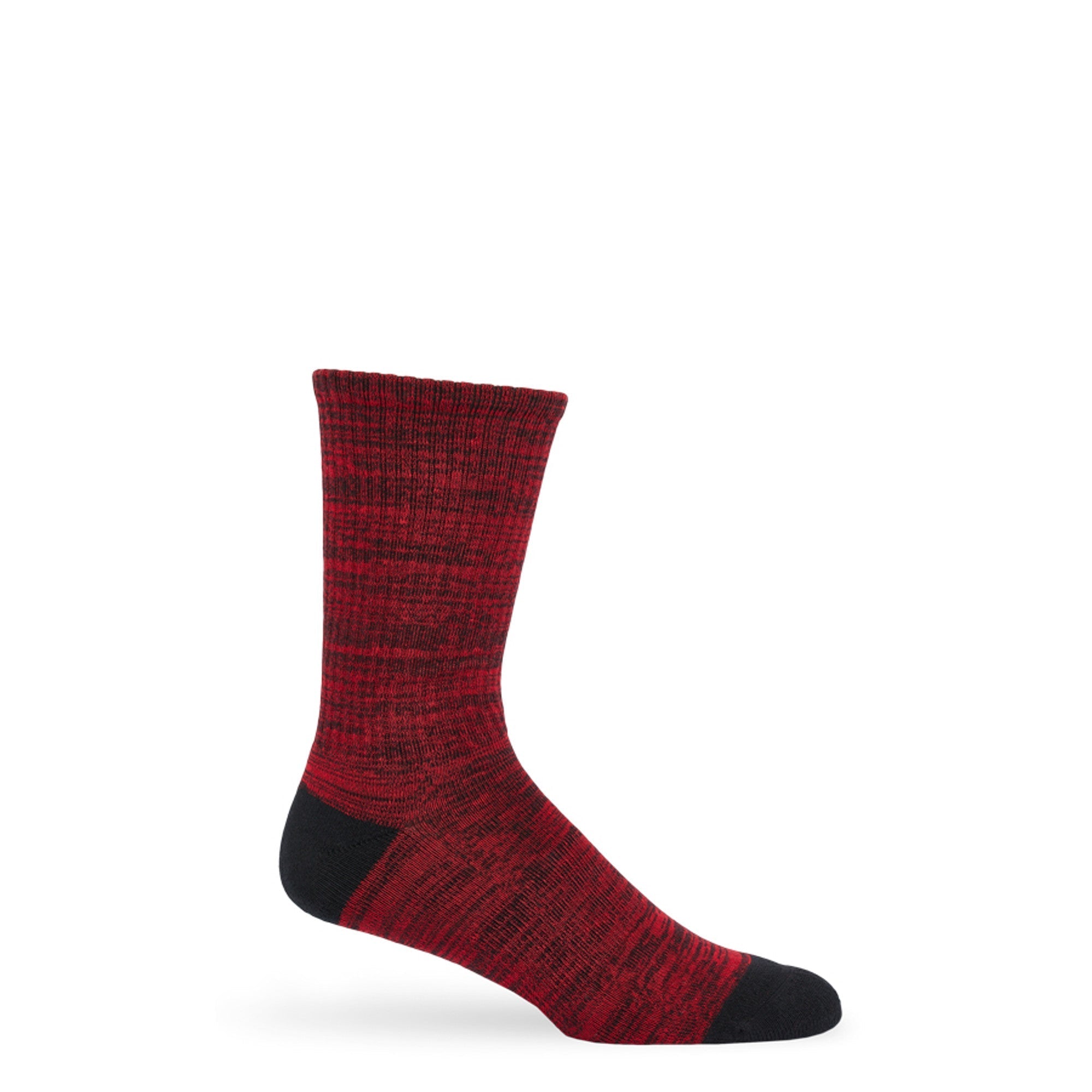 Red / Black Marl Casual Socks
