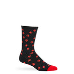 Red / Black Paws Casual Socks