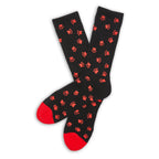 Red / Black Paws Casual Socks