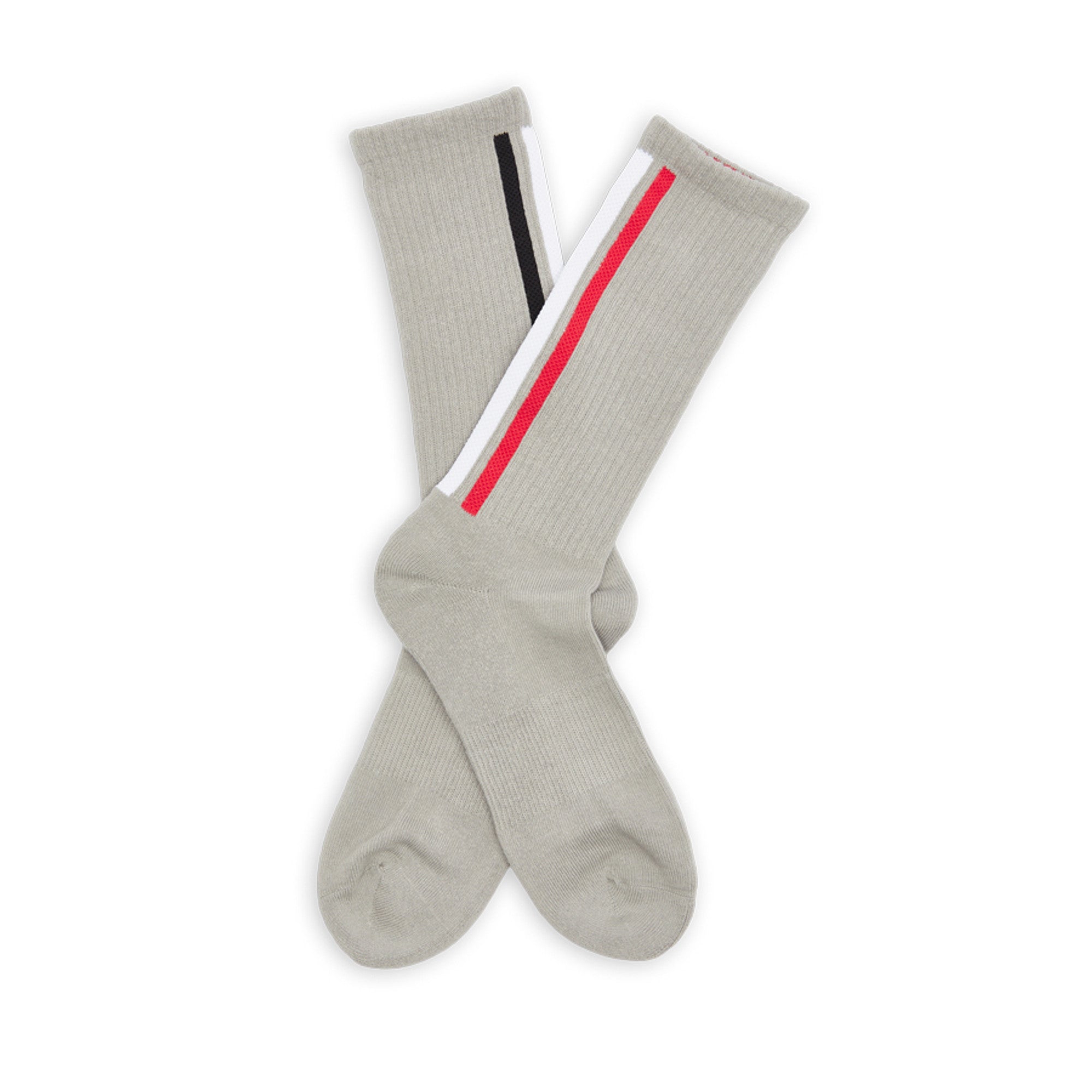 Red / Black Vertical Stripe Casual Socks