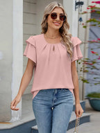 Women's Blouse Blouse - Ruffle Sleeve - Casual & Comfy Top