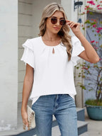 Women's Blouse Blouse - Ruffle Sleeve - Casual & Comfy Top