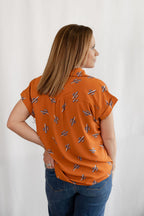 Saguaro Sunset Button Up Blouse