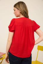 Scarlette Eyelet Puff Sleeve Top