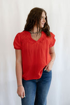 Scarlette Eyelet Puff Sleeve Top